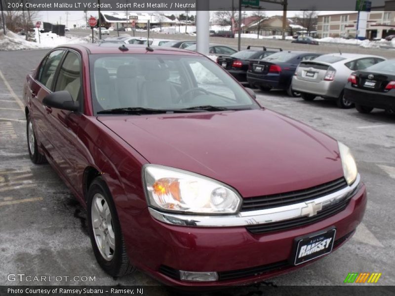 Sport Red Metallic / Neutral 2004 Chevrolet Malibu LT V6 Sedan