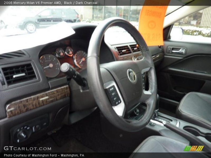 Black / Dark Charcoal 2008 Mercury Milan V6 Premier AWD