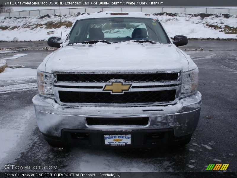 Summit White / Dark Titanium 2011 Chevrolet Silverado 3500HD Extended Cab 4x4 Dually