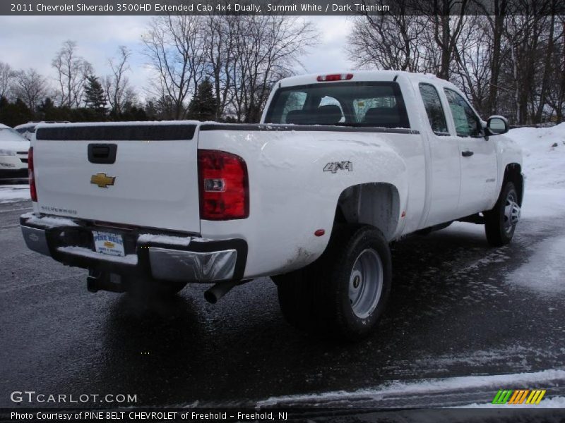 Summit White / Dark Titanium 2011 Chevrolet Silverado 3500HD Extended Cab 4x4 Dually