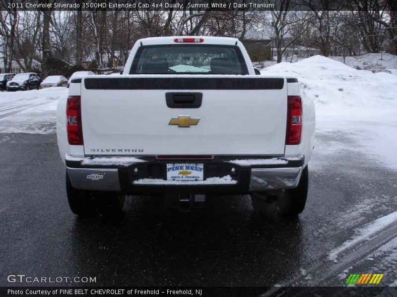 Summit White / Dark Titanium 2011 Chevrolet Silverado 3500HD Extended Cab 4x4 Dually