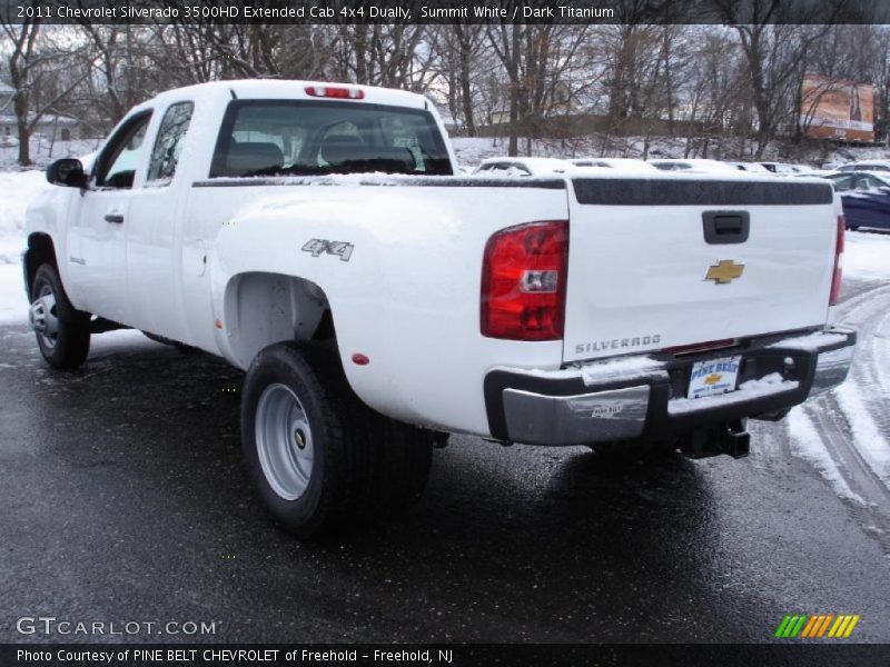 Summit White / Dark Titanium 2011 Chevrolet Silverado 3500HD Extended Cab 4x4 Dually