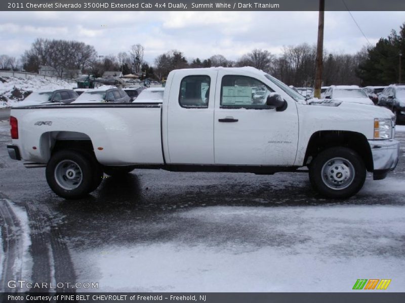 Summit White / Dark Titanium 2011 Chevrolet Silverado 3500HD Extended Cab 4x4 Dually