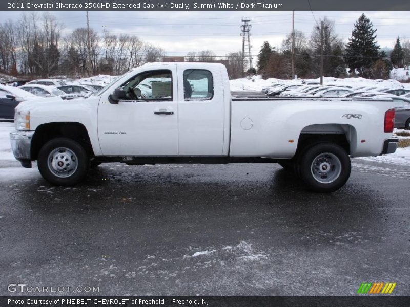 Summit White / Dark Titanium 2011 Chevrolet Silverado 3500HD Extended Cab 4x4 Dually