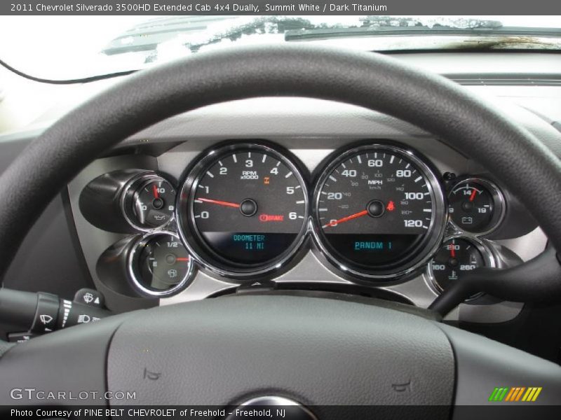 Summit White / Dark Titanium 2011 Chevrolet Silverado 3500HD Extended Cab 4x4 Dually
