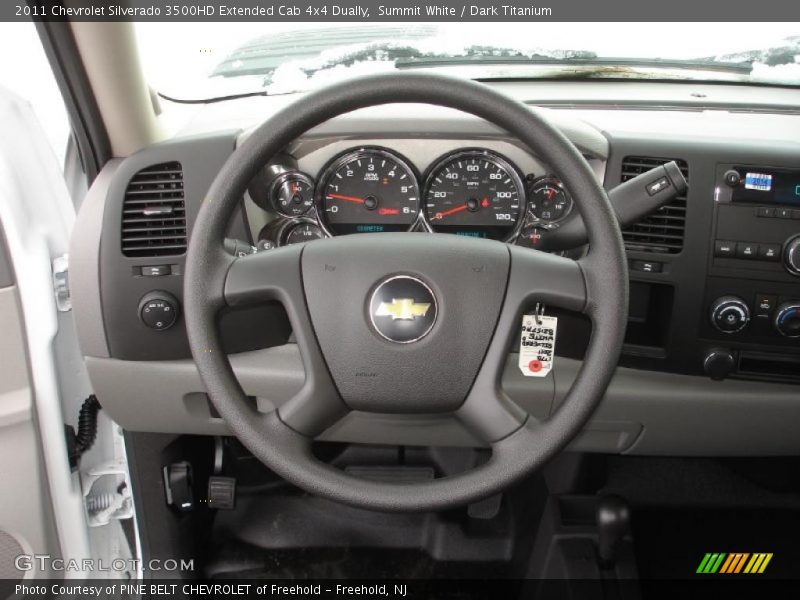 Summit White / Dark Titanium 2011 Chevrolet Silverado 3500HD Extended Cab 4x4 Dually