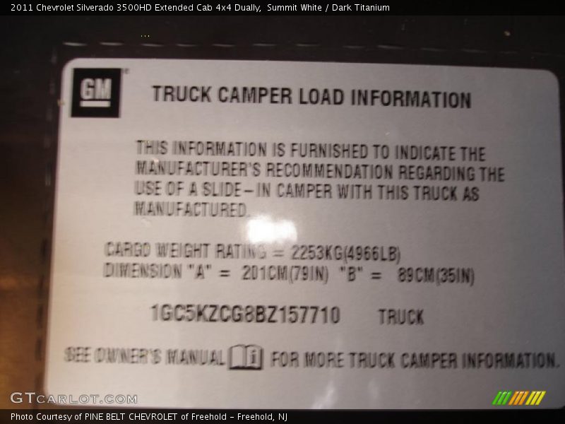 Summit White / Dark Titanium 2011 Chevrolet Silverado 3500HD Extended Cab 4x4 Dually