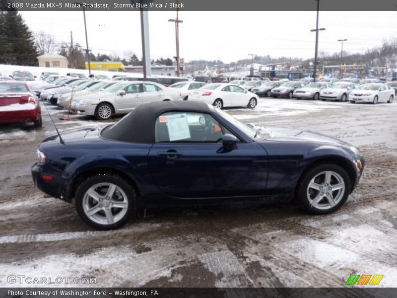 Stormy Blue Mica / Black 2008 Mazda MX-5 Miata Roadster