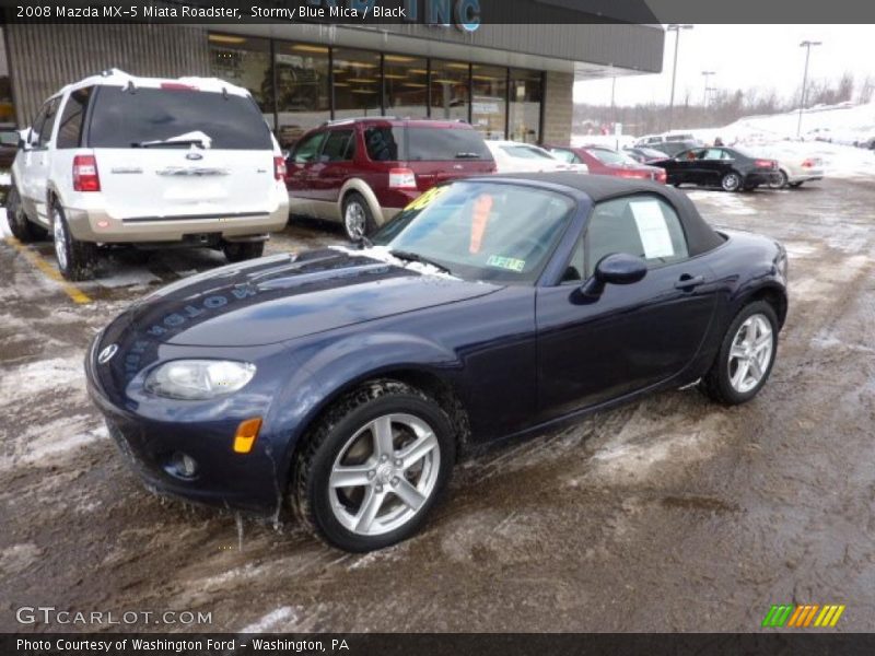 Stormy Blue Mica / Black 2008 Mazda MX-5 Miata Roadster