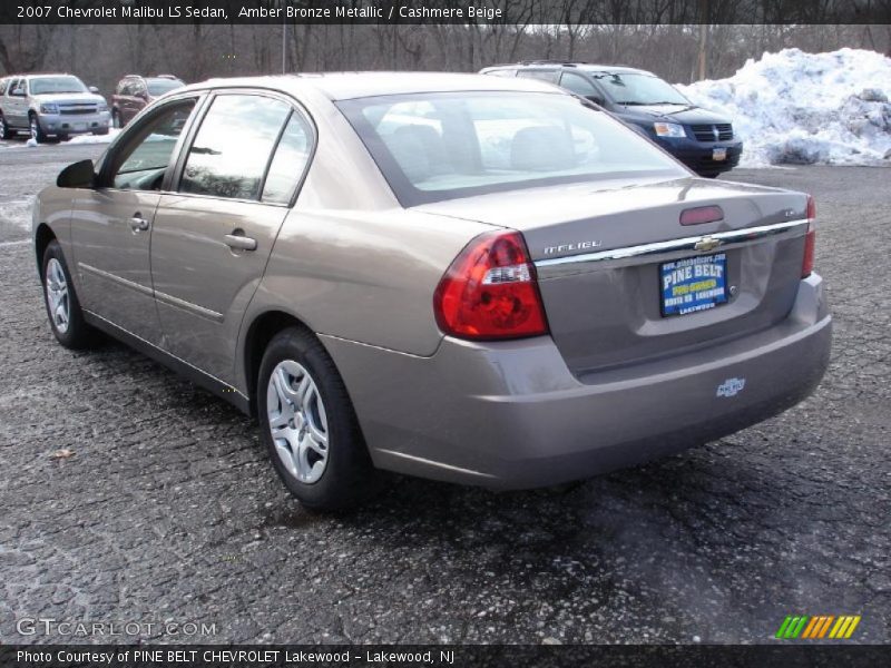 Amber Bronze Metallic / Cashmere Beige 2007 Chevrolet Malibu LS Sedan