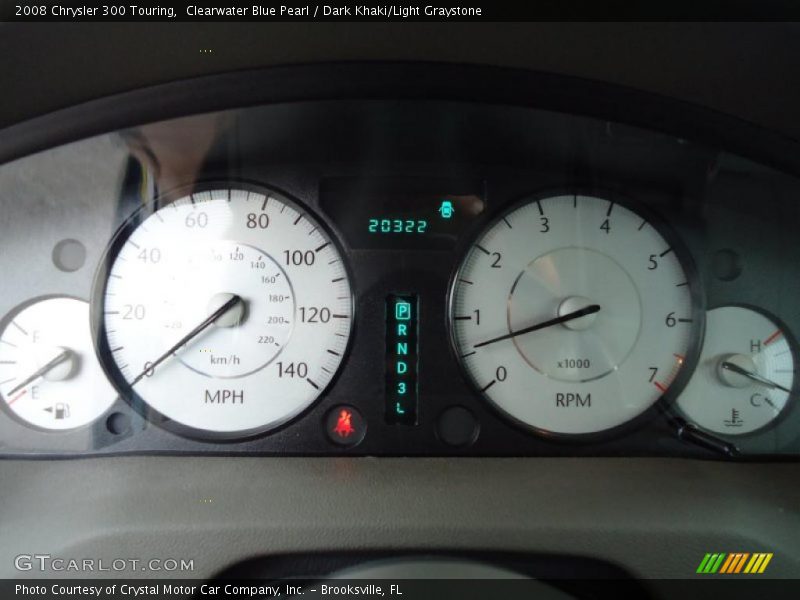 Clearwater Blue Pearl / Dark Khaki/Light Graystone 2008 Chrysler 300 Touring