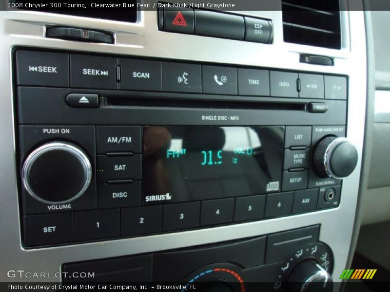 Clearwater Blue Pearl / Dark Khaki/Light Graystone 2008 Chrysler 300 Touring