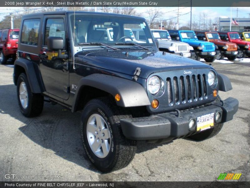 Steel Blue Metallic / Dark Slate Gray/Medium Slate Gray 2008 Jeep Wrangler X 4x4