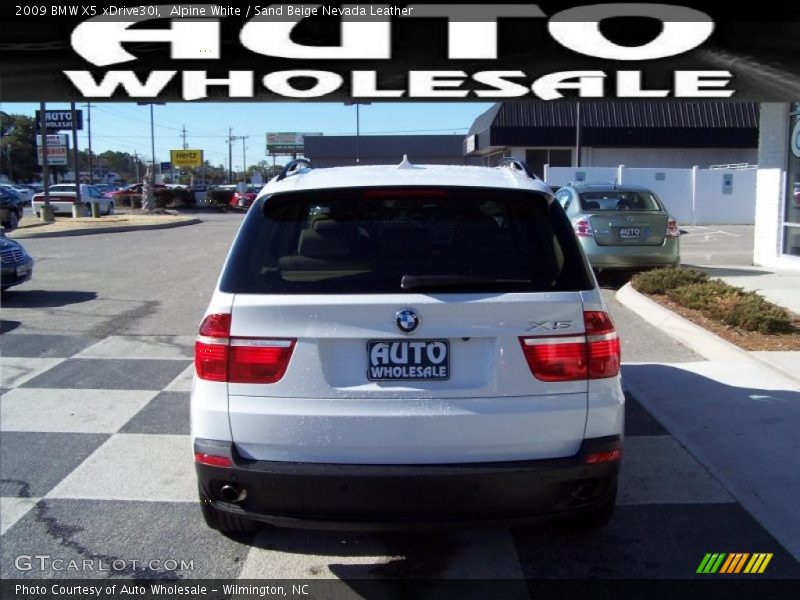 Alpine White / Sand Beige Nevada Leather 2009 BMW X5 xDrive30i