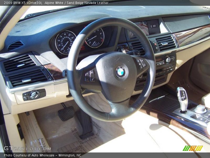 Alpine White / Sand Beige Nevada Leather 2009 BMW X5 xDrive30i