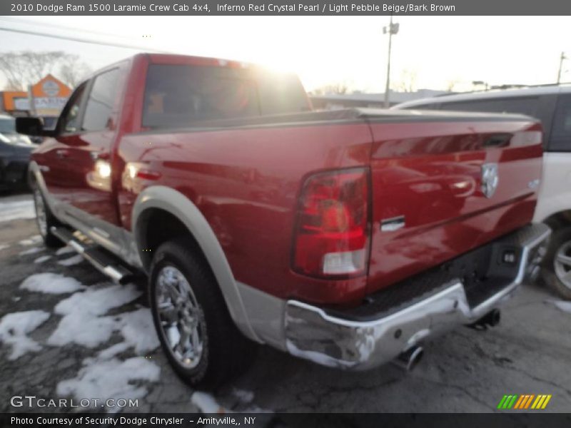 Inferno Red Crystal Pearl / Light Pebble Beige/Bark Brown 2010 Dodge Ram 1500 Laramie Crew Cab 4x4