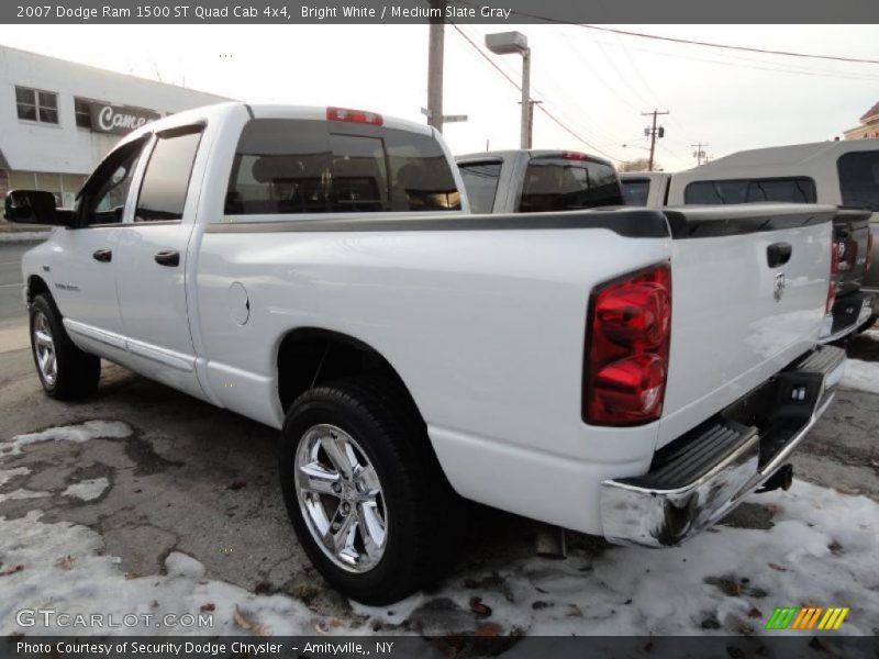 Bright White / Medium Slate Gray 2007 Dodge Ram 1500 ST Quad Cab 4x4