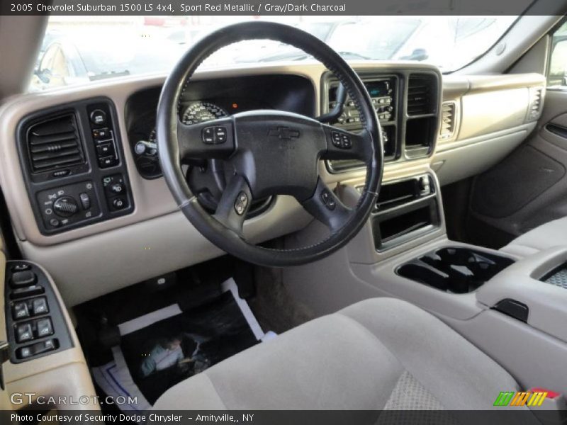 Sport Red Metallic / Gray/Dark Charcoal 2005 Chevrolet Suburban 1500 LS 4x4