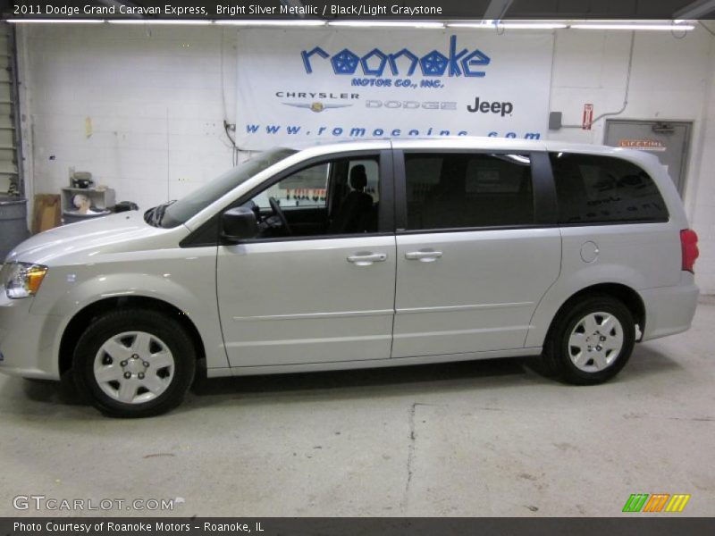 Bright Silver Metallic / Black/Light Graystone 2011 Dodge Grand Caravan Express