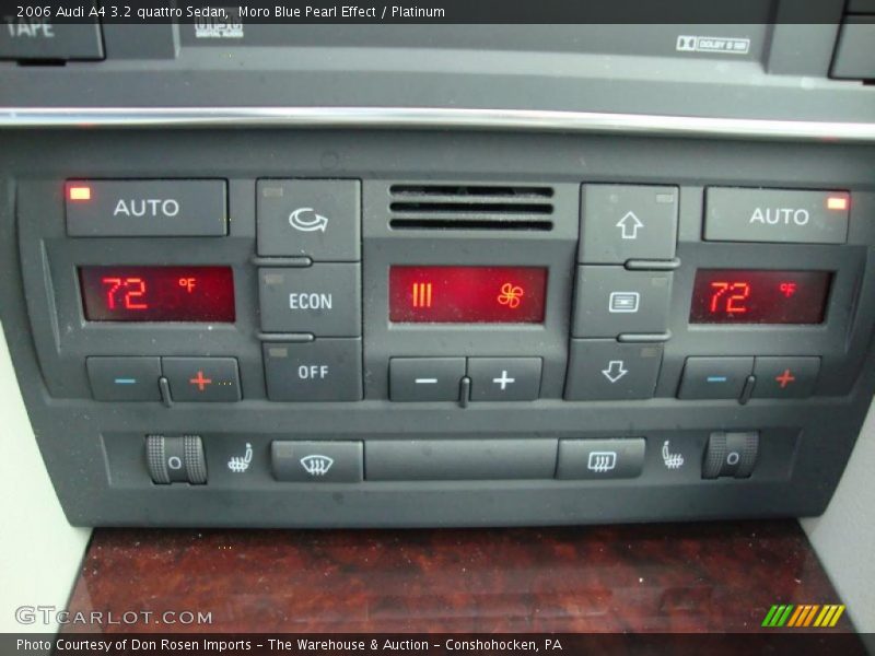 Controls of 2006 A4 3.2 quattro Sedan