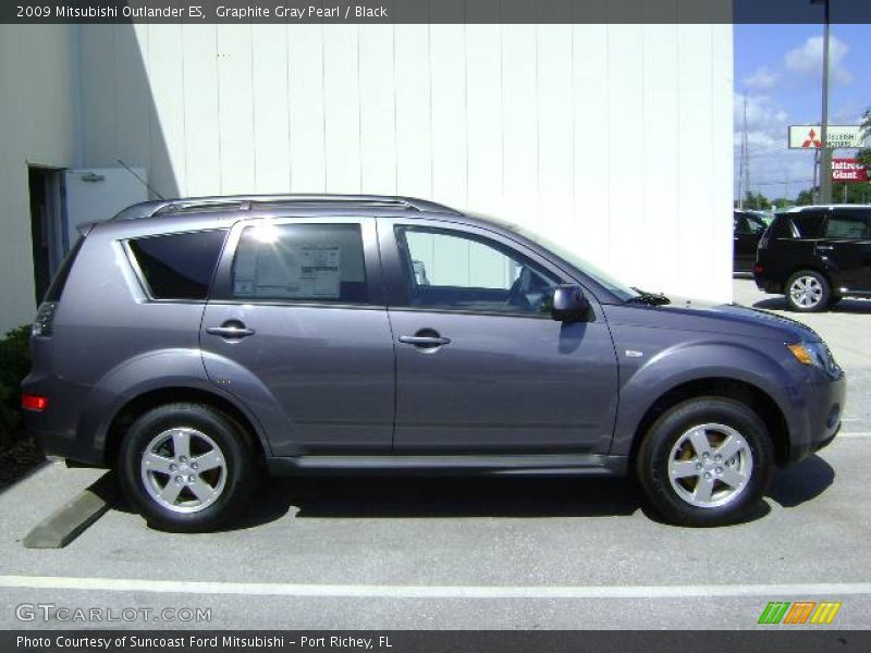 Graphite Gray Pearl / Black 2009 Mitsubishi Outlander ES