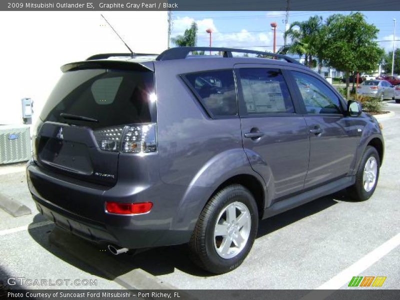 Graphite Gray Pearl / Black 2009 Mitsubishi Outlander ES