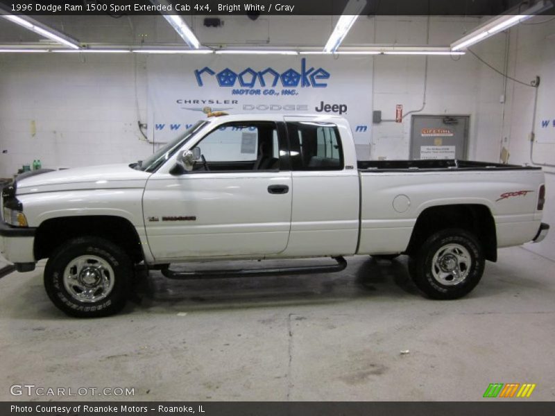 Bright White / Gray 1996 Dodge Ram 1500 Sport Extended Cab 4x4