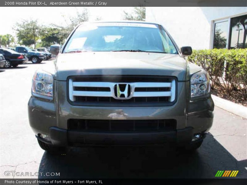 Aberdeen Green Metallic / Gray 2008 Honda Pilot EX-L