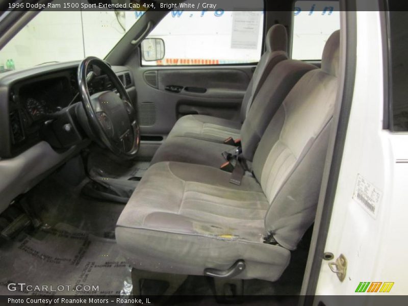Bright White / Gray 1996 Dodge Ram 1500 Sport Extended Cab 4x4