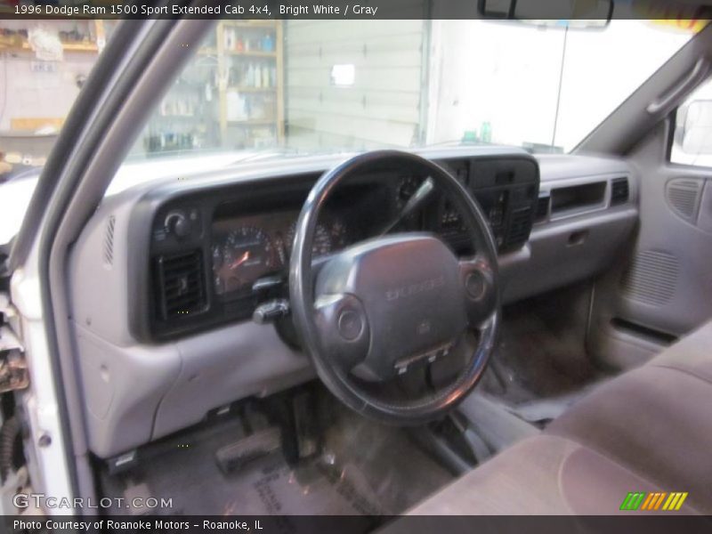 Bright White / Gray 1996 Dodge Ram 1500 Sport Extended Cab 4x4