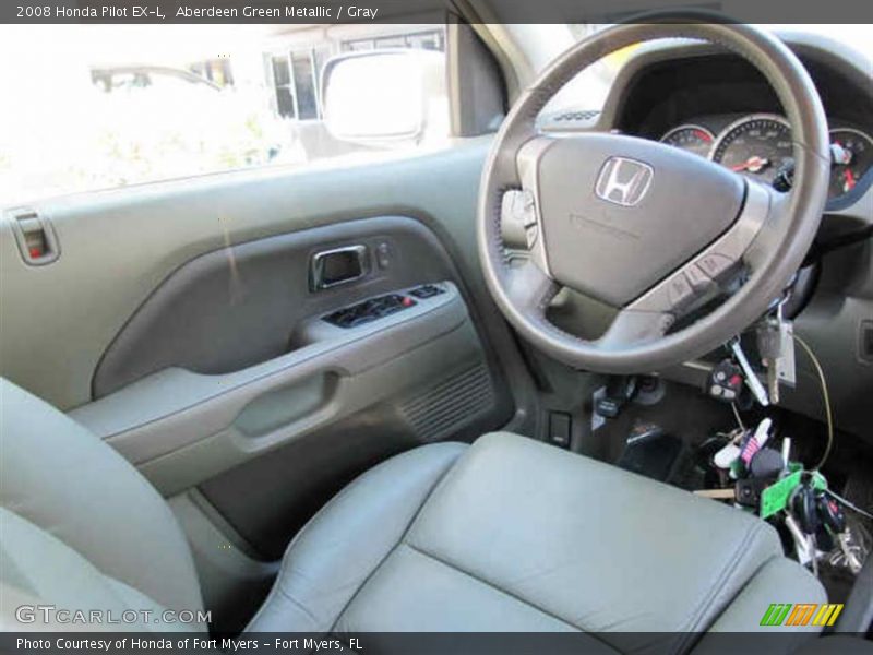 Aberdeen Green Metallic / Gray 2008 Honda Pilot EX-L