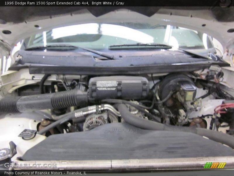 Bright White / Gray 1996 Dodge Ram 1500 Sport Extended Cab 4x4