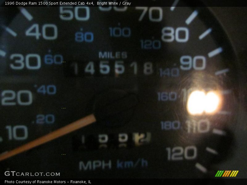 Bright White / Gray 1996 Dodge Ram 1500 Sport Extended Cab 4x4