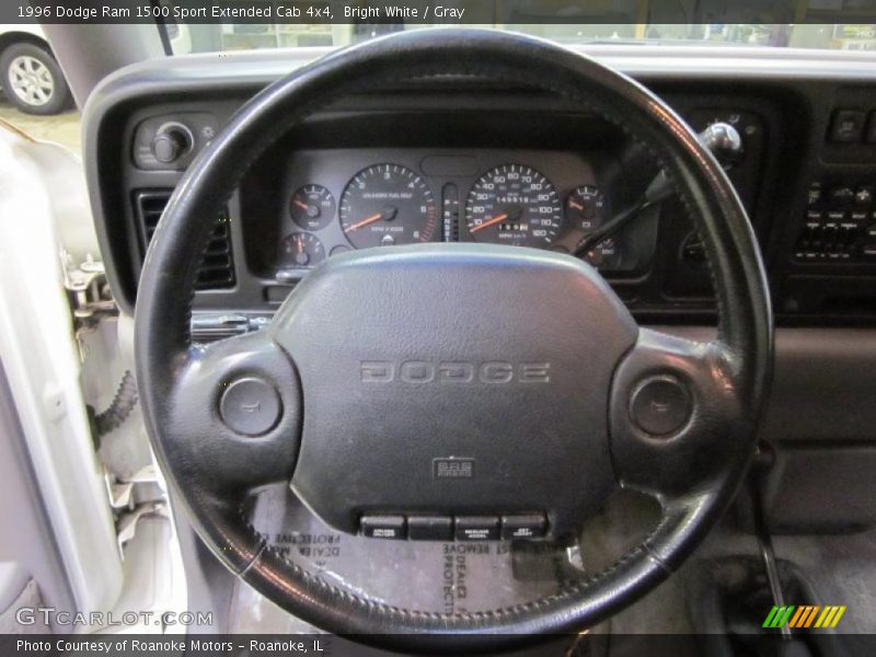 Bright White / Gray 1996 Dodge Ram 1500 Sport Extended Cab 4x4