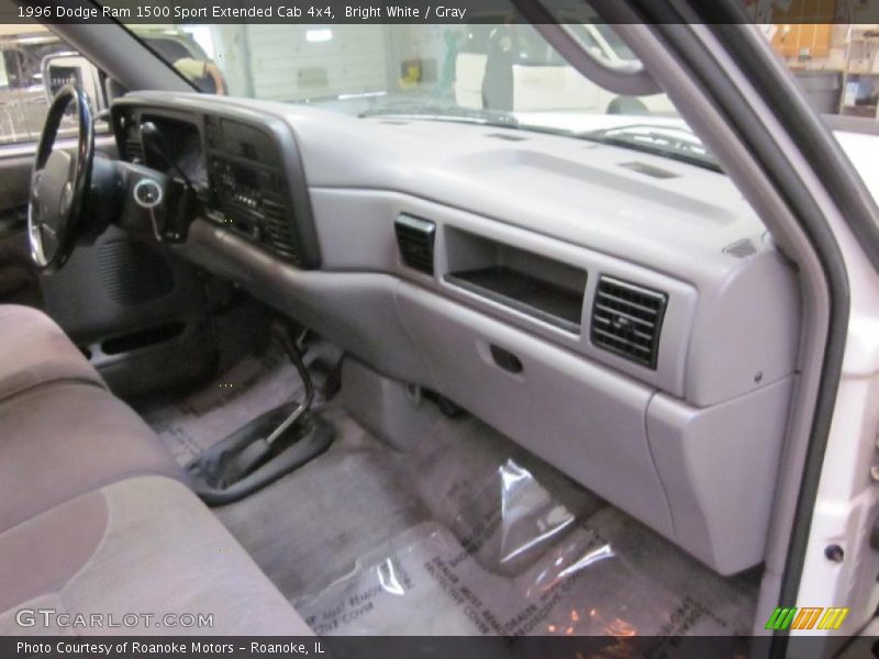 Bright White / Gray 1996 Dodge Ram 1500 Sport Extended Cab 4x4