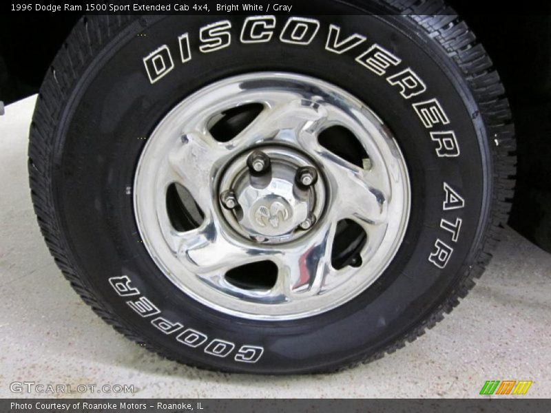 Bright White / Gray 1996 Dodge Ram 1500 Sport Extended Cab 4x4