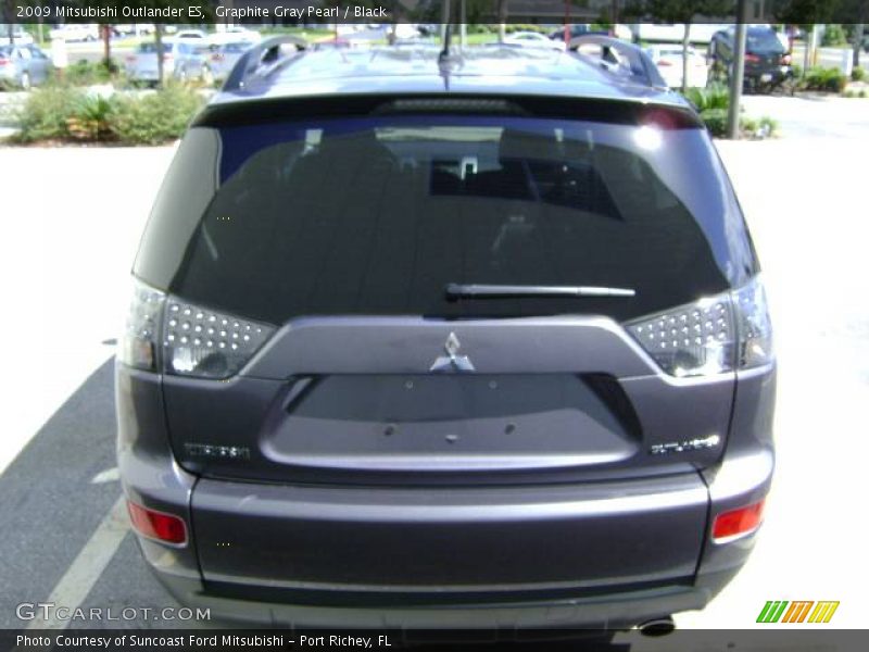 Graphite Gray Pearl / Black 2009 Mitsubishi Outlander ES