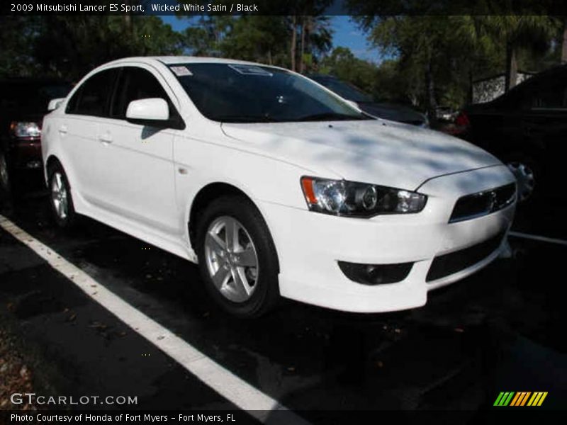 Wicked White Satin / Black 2009 Mitsubishi Lancer ES Sport