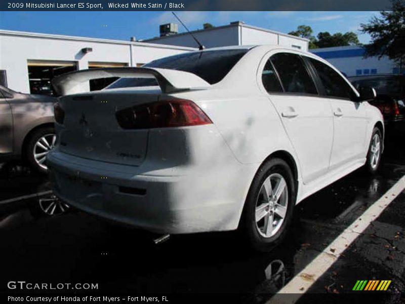 Wicked White Satin / Black 2009 Mitsubishi Lancer ES Sport