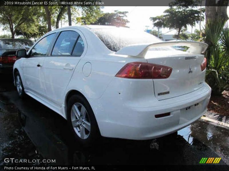 Wicked White Satin / Black 2009 Mitsubishi Lancer ES Sport