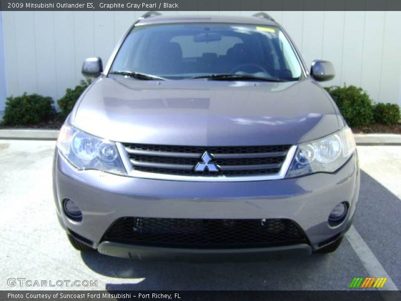 Graphite Gray Pearl / Black 2009 Mitsubishi Outlander ES