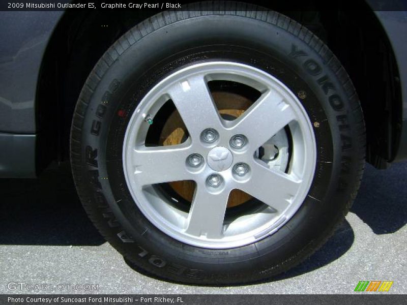 Graphite Gray Pearl / Black 2009 Mitsubishi Outlander ES