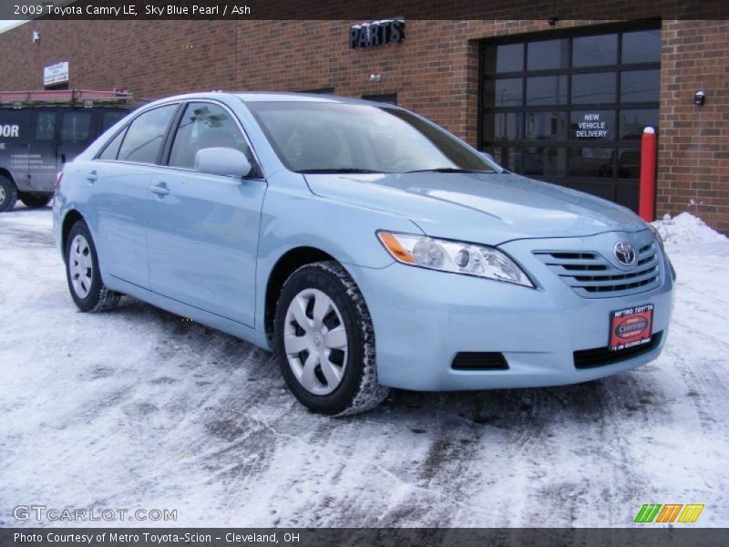 Sky Blue Pearl / Ash 2009 Toyota Camry LE