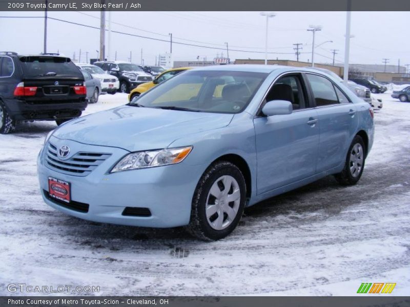 Sky Blue Pearl / Ash 2009 Toyota Camry LE