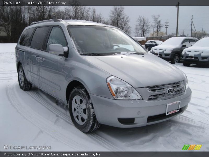 Clear Silver / Gray 2010 Kia Sedona LX
