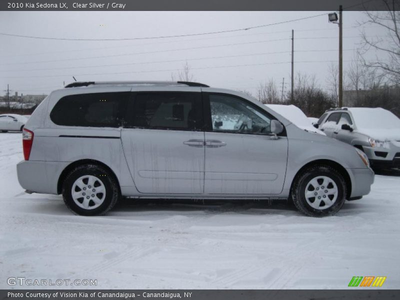 Clear Silver / Gray 2010 Kia Sedona LX