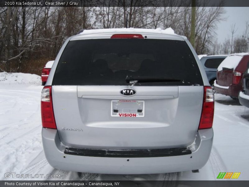 Clear Silver / Gray 2010 Kia Sedona LX