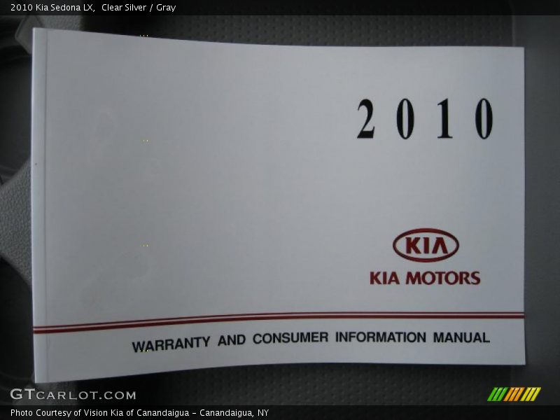 Clear Silver / Gray 2010 Kia Sedona LX