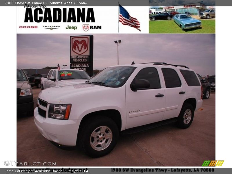 Summit White / Ebony 2008 Chevrolet Tahoe LS