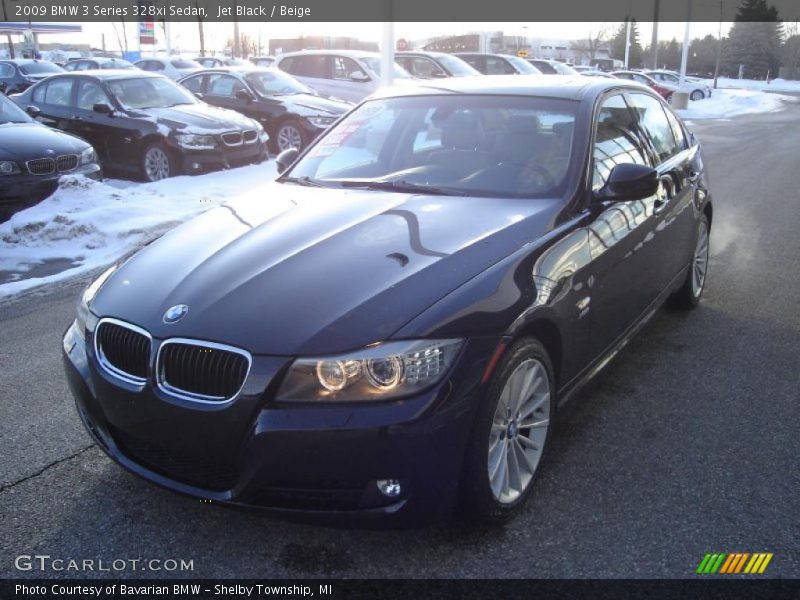 Jet Black / Beige 2009 BMW 3 Series 328xi Sedan